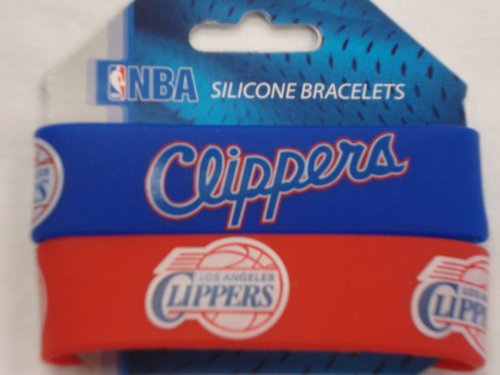 Los Angeles Clippers Rubber Wrist Band (Set of 2) NBA