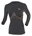 X-BIONIC: アキュムレーター・長袖Vネックシャツ WOMEN （I20094） ブラックｘオレンジ S/M