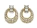 Gold Crystal Deco Dangle Cocktail Jewelry Earrings Fashion Costume Jewelry