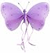 Baby : 13" Purple Ribbons Butterfly nylon hanging ceiling wall baby nursery room wedding decor decoration