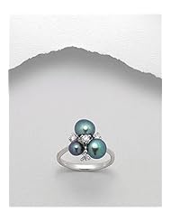 Tahiti (Dyed) CZ Ring In 92.5 Sterling Silver
