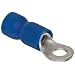 Morris Products 10030 Ring Terminal, Vinyl Insulated, Blue, 16-14 Wire Size, #4 Stud Size (Pack of 100)