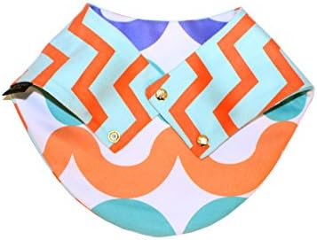 LITTLE SCANDI Baby Boys' Reversable Bib With Luxury Non-Toxic Gold Buttons, Super Soft &amp; Absorbent "Nordic Garden" One Size Multicoloured