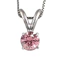 1/5 Ct. Pink Diamond Solitaire Pendant With 18