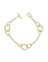 14KTY Bracelet Textured Link Bracelets Length = 8