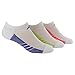 adidas Women's Superlite Stripe No Show Socks (3-Pair), White/Night Flash Purple/Semi Solar Yellow/Flash Red, Medium