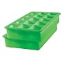 Tovolo Perfect Cube Silicone Ice Cube Trays, Set of 2, Green