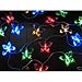 ALEKO Butterfly Solar Powered String Lights 20 LED Light String