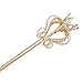 Pensoda Gold Pearl Rhinestone Scepter Magic Party Wand Pageant Costume Accessory