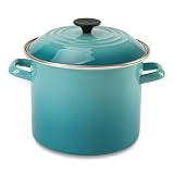 Le Creuset Enamel-on-Steel 8-Quart Covered Stockpot, Caribbean