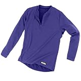 TAIGA Men's Midweight Polartec Power-Dry Quick Dry Zip Undershirt, Navy Blue