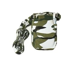Green and White Camouflage Cell Phone Purse Plus with Adjustable Shoulder Strap
