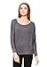 Bella Ladies Elizabeth Long-Sleeve Dolman Sleeves Top, Dark Grey Heather, Medium