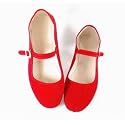 Satin-Ballerina CHINA FLAT rot