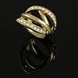 Goldtone CZ Accented Fashion Ring