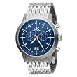 Adee Kaye #AK8027-MB Men's Classic Retro Twin Date Chronograph Watch (Blue Dial)