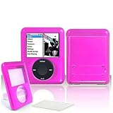 Apple Ipod Nano 3rd Generation Solid Hot Pink Protective Case With Lens and Leg Stand