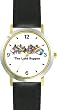 The Last Supper Christian Theme - WATCHBUDDY&reg; DELUXE TWO-TONE THEME WATCH - Arabic Numbers - Black Leather Strap-Children's Size-Small ( Boy's Size & Girl's Size )