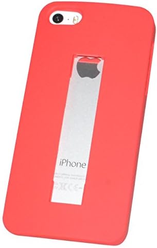 Fashion Island Iphone 5 5s Red Cell Phone Case with Built in Removable USB Charger (Red)