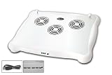 USB Business Notebook Cooler Pad with 3 Built-in Fans Laptop Stand Alunimium Surface