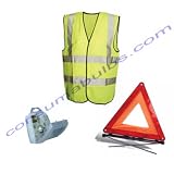 European 3 Piece Emergency Car Travel Kit - Essential Items - H4'
