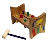 Holgate Toys Classic Bingo Bed Wooden Hammer Pounding Toy Made in USA