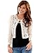 Modekini Women's Embroidery Hem Lace Long sleeves Jacket