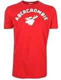 Abercrombie & Fitch Mens T-Shirt Classic Crew Neck Red