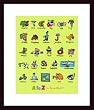 Art Poster Wood Framed Print - to Z, A - Artist: Sarah Nayler- Poster Size: 19 X 15