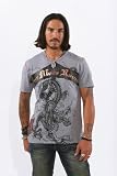 One More Round Clothing Ken Flo Asian Dragon Tattoo Shirt Kenny Florian Medium - XL