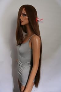 Epic Cosplay Athena Light Brown Extra Long Bang Straight Anime Wig 40 Inches (19LB)