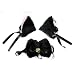 Cosplay: Costume Cat Ears and Bow - Black with Pink