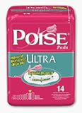 Poise Ultra Absorbency Pads - 14 pads / Bag, 6 Bags / Case