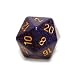 Jumbo d20 Counter - Speckled 34mm Dice: Golden Cobalt