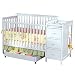 Milan 4-in-1 Sleep System with Trundle Drawer & Changing Station in White Finish By Simplicity For Children