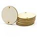 Mylittlewoodshop - Pkg of 50 - Circle Cutout - 1 inch in diameter with 2 2mm holes and 1/8 inch thick unfinished wood(LC-CCWH03-50)