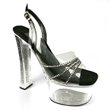 Platform Slingback Shoe with Glitter Infused Heel