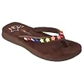Girls' Xhilaration&reg; Beverly Star Flip Flops - Brown