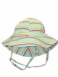 Multi-Stripe Aqua Red Sun Hat by Zutano - Multi-colored - 0-6 Mths
