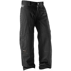 Icon Insulated Canvas Men's Textile Road Race Motorcycle Pants - Black