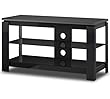 Sonorous HG1030BLK High Gloss Meuble pour Ecran plat Supporte jusqu'� 30 kg 3 �tag�res Noir laqu� + Verre tremp� noir