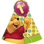 Pooh's 1st Birthday Party Hats 8ct
