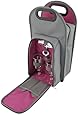True  by True Fabrications Bestselling Metropolitan 2 Bottle Wine Tote a Picnic for 2 Includes 2 Wine Glasses, 2 Napkins, 1 Corkscrew & 1 Bottle Topper - Gray