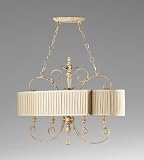 Maison French Country Antique White 4 Light Island Chandelier