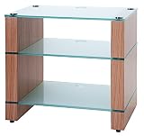 Blok STAX 300 Three Shelf Oak Hifi Rack TV Stand AV Hi-fi Unit [Clear/etched Glass]