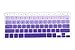 DHZ Purple Gradient Keyboard Cover Silicone Skin for 2015 or Older Version MacBook Air 13 MacBook Pro 13 15