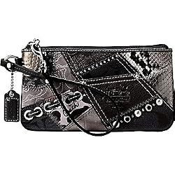 Coach Black Patchwork Wristlet 42003