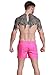 Neleus Men's Dry Fit Athletic Shorts with Elastic Waist,802# Rose Red,USA M,Tag XL