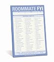 Knock Knock Classic Note Pad: Roommate FYI (with Magnet) (Pack of 6)