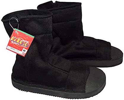 WS_COS Naruto Shippuden Cosplay Accessory Male Black Ninja Shoes Sandals US6